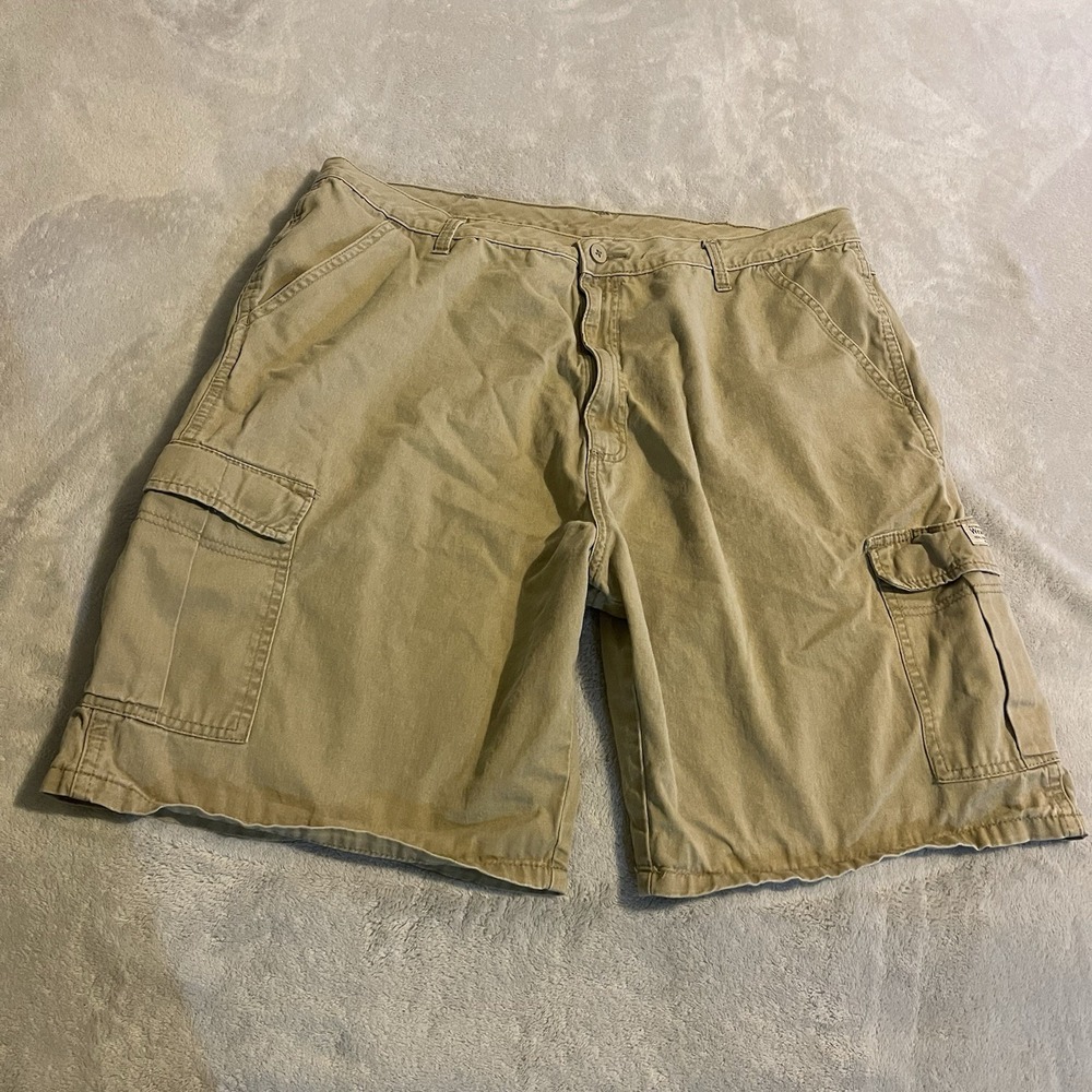 Wrangler Shorts Men 40 Beige‎ Cargo Outdoors Lightweight Baggy Workwear Hiking